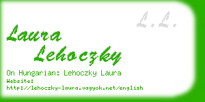 laura lehoczky business card